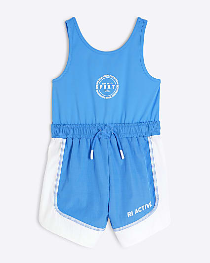 Girls Blue RI Active Monochrome Playsuit