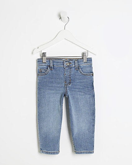 Mini Boys Blue Stretch Tapered Jeans