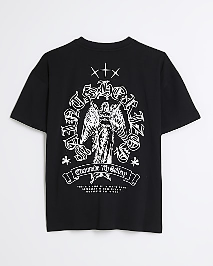 Boys Black Saints Horizon Gothic T-Shirt