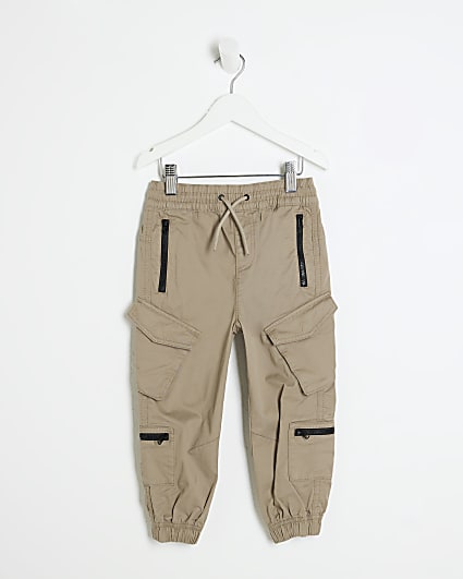 Mini Boys Stone Front Pocket Cargo Joggers