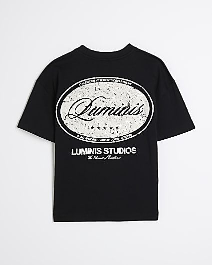 Boys Black Circular Luminis T-Shirt