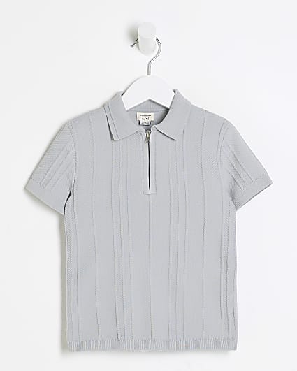 Mini Boys Grey Polo Shirt