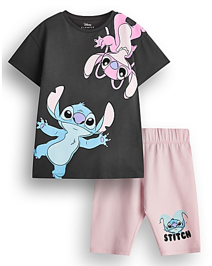 Grey Stitch T-shirt set