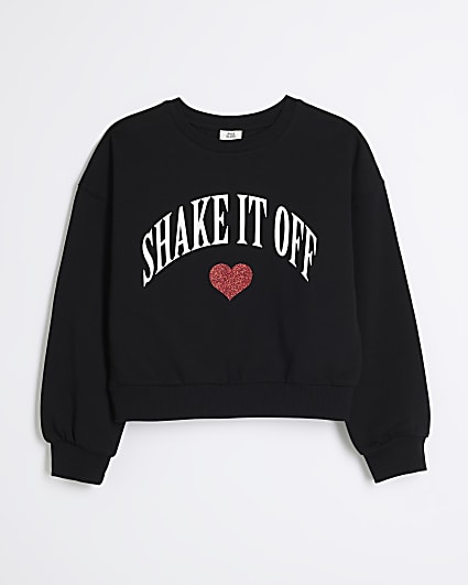 Girls Black Shake It Off Sweatshirt