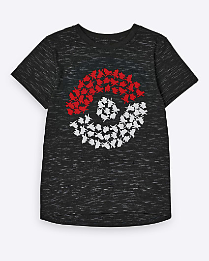 Boys Black Pokemon Pokeball Graphic T-shirt