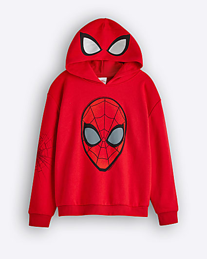 Boys Red Spiderman Hoodie