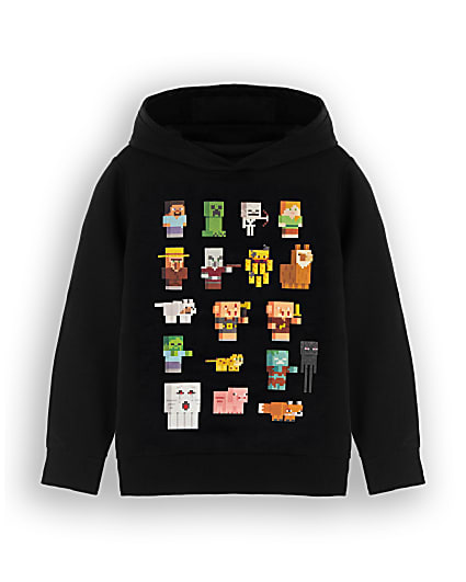 Black Minecraft Icons Hoodie