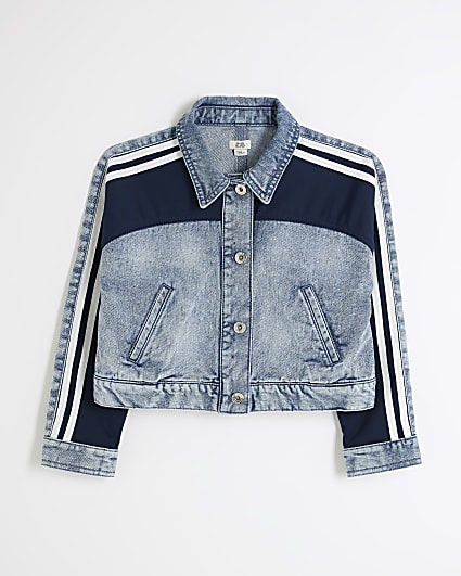 Girls Blue Denim Hybrid Jacket