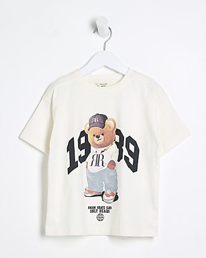 Mini Boys Ecru 1989 Bear T-Shirt