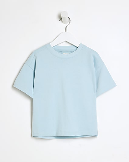 Mini Boys Blue RI Studio Oversized T-Shirt