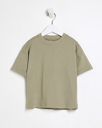 Mini Boys Khaki RI Studio Oversized T-Shirt