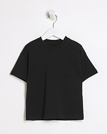 Mini Boys Black RI Studio Oversized T-Shirt