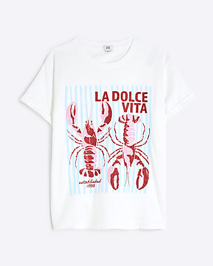 Girls Lobster Graphic T-shirt