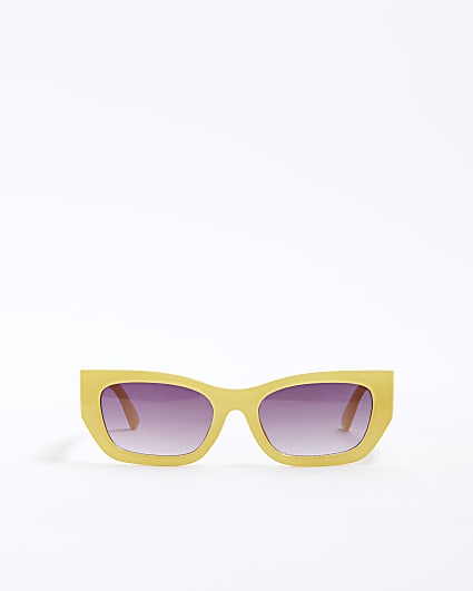 Girls Yellow Narrow Sunglasses