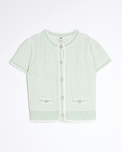 Girls Green Boucle T-Shirt