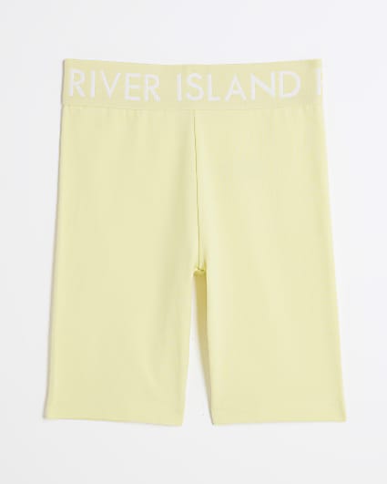 Girls Yellow RI Waistband Shorts