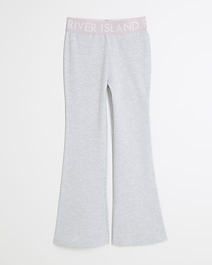 Girls Pink RI Waistband Flared Trousers