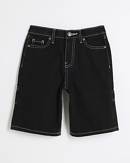 Boys Black Denim Luminis Shorts