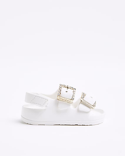 Mini Girls Pearl Double Buckle Sandals