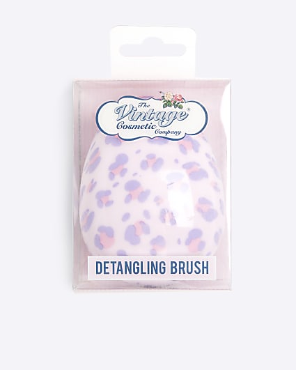 Purple Leopard Print Detangling Brush