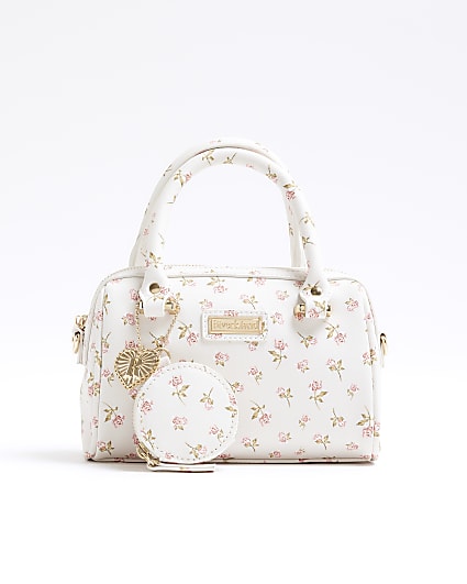 Girls Cream Ditsy Floral Cross Body Bag