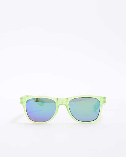 Mini Boys Green Foldable Wayfarer Sunglasses