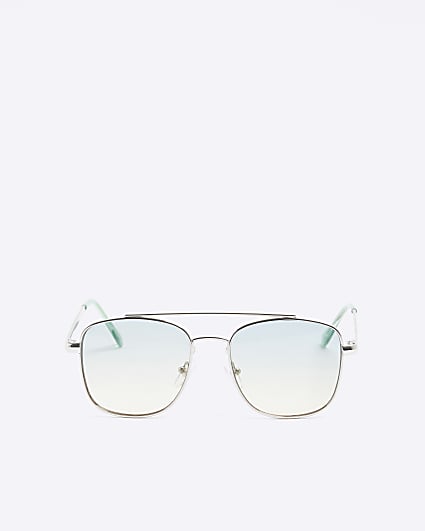 Boys Green Ombre Metal Navigator Sunglasses