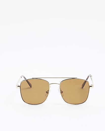 Boys Tortoise Metal Navigator Sunglasses