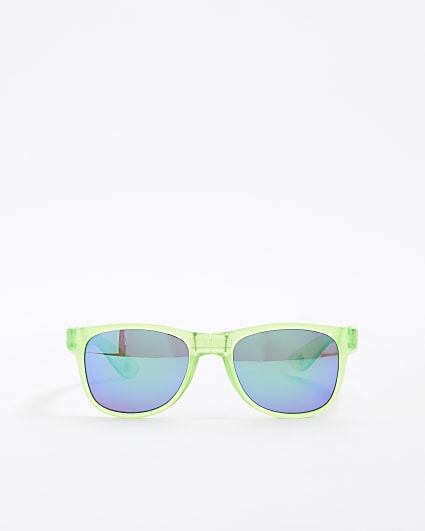 Boys Lime Foldable Wayfarer Sunglasses