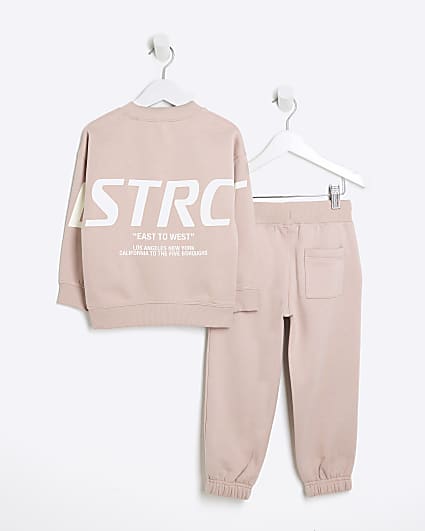 Mini Pink District Sweatshirt Set