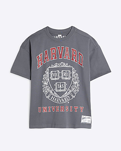 Boys Grey Harvard Graphic T-Shirt