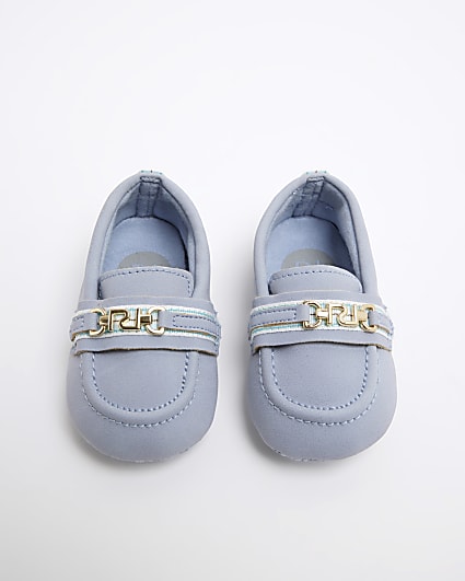 Baby Boys Blue Faux Leather RI Loafers