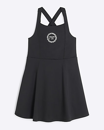 Girls Black RI Active Graphic Skater Dress