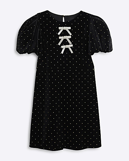 River island girls fashion black dress