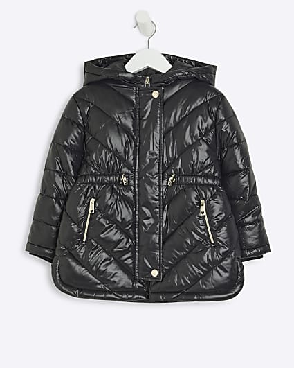 Mini Girls Black Padded Jacket