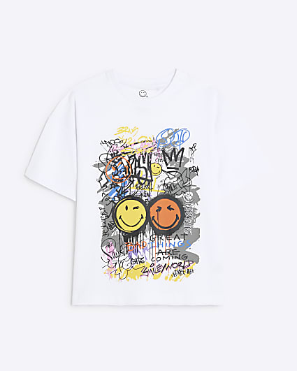 White Smiley Face T-Shirt