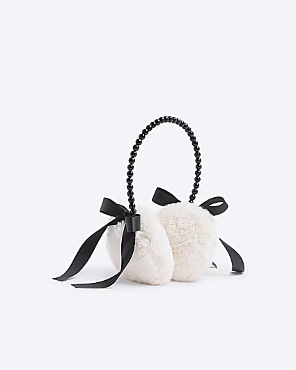 Black black bow ear muffs