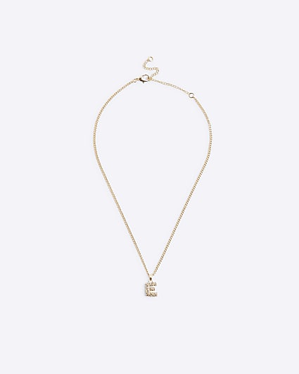 Gold E Initial Necklace