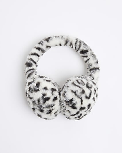 Faux Fur Leopard Print Earmuffs