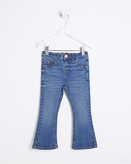 Mini Girls Blue Denim Flared Jeans