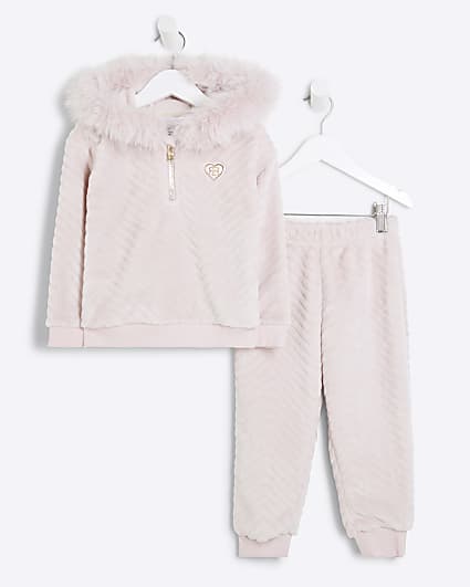 Mini Girls Hooded Cosy Loungewear Set