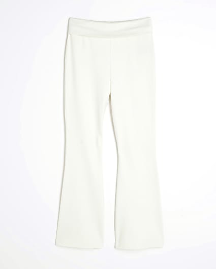 Girls Beige Flared Trousers