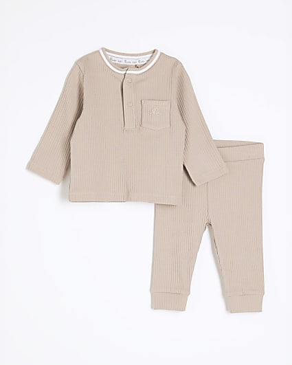 Baby Boys Stone Tipped Rib Jumper Set