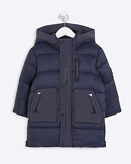 Mini Boys Navy Puffer Jacket