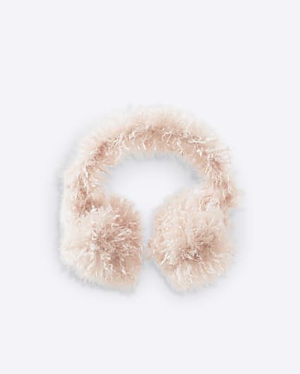 Girls Pink Faux Fur Earmuff