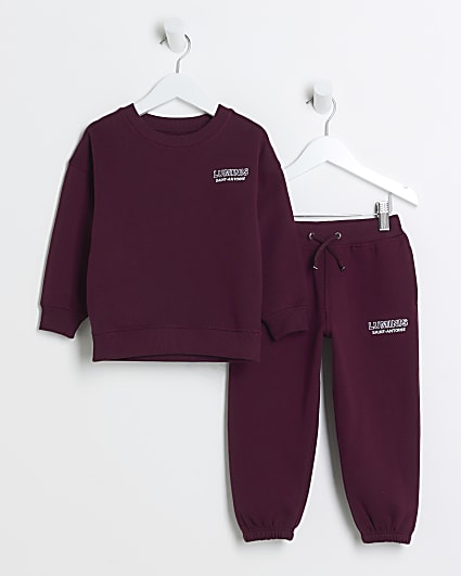 Mini Boys Red Luminis Sweatshirt Set