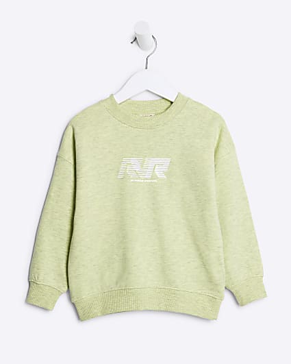 Mini Boys Lime Overdye Sweatshirt