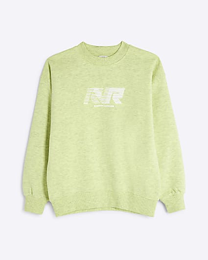 Boys Lime Overdye Graphic Sweatshirt