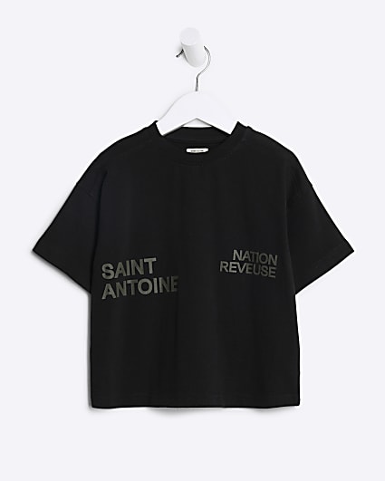 Mini Boys Black Saint Antoine T-Shirt