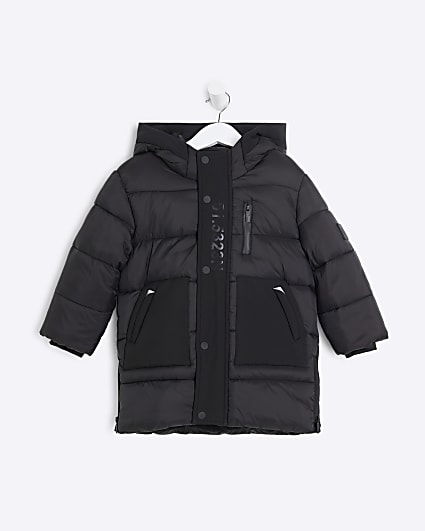 Mini Boys Black Puffer Jacket